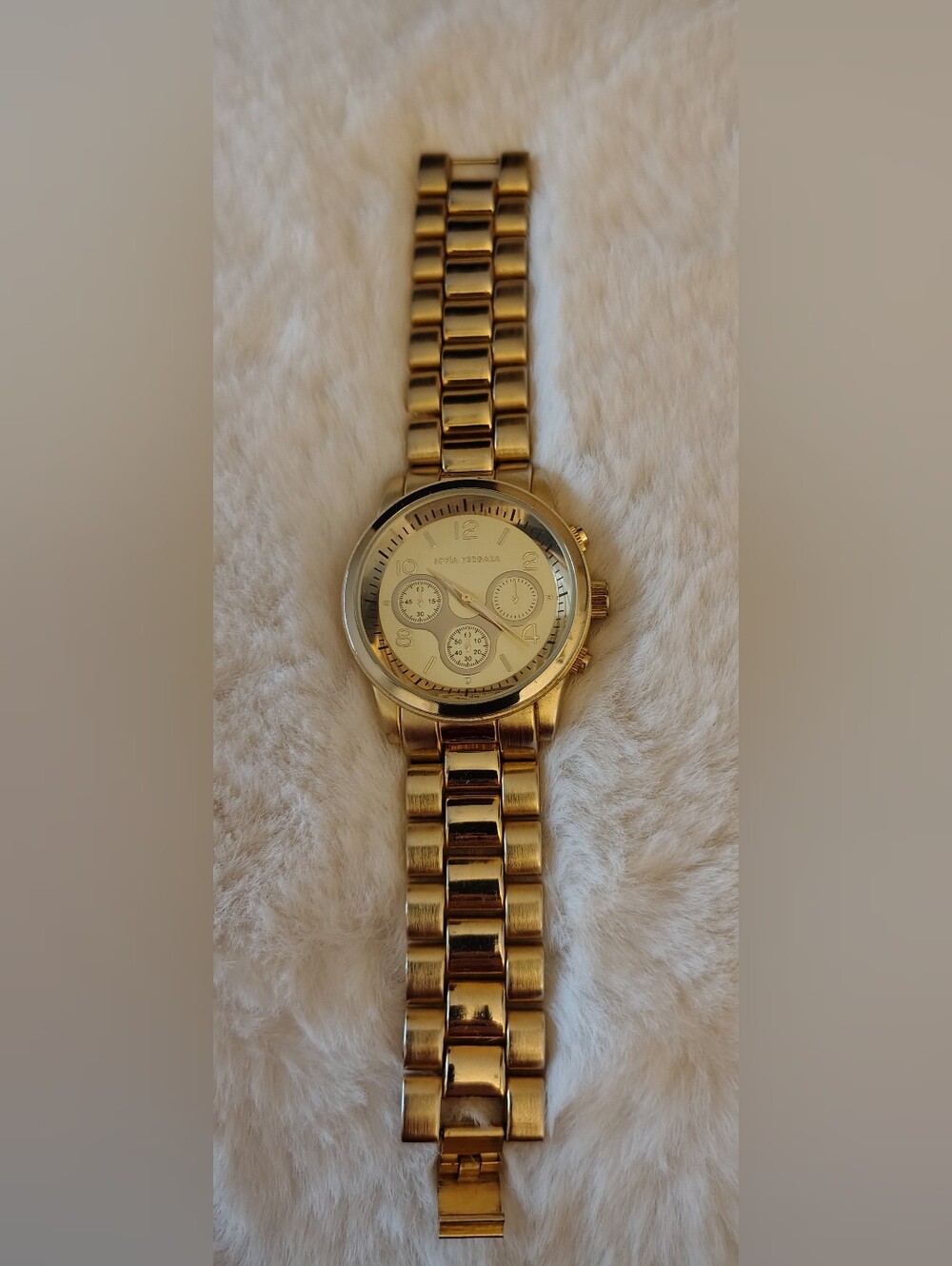 Gold Tone Link Bracelet Watch